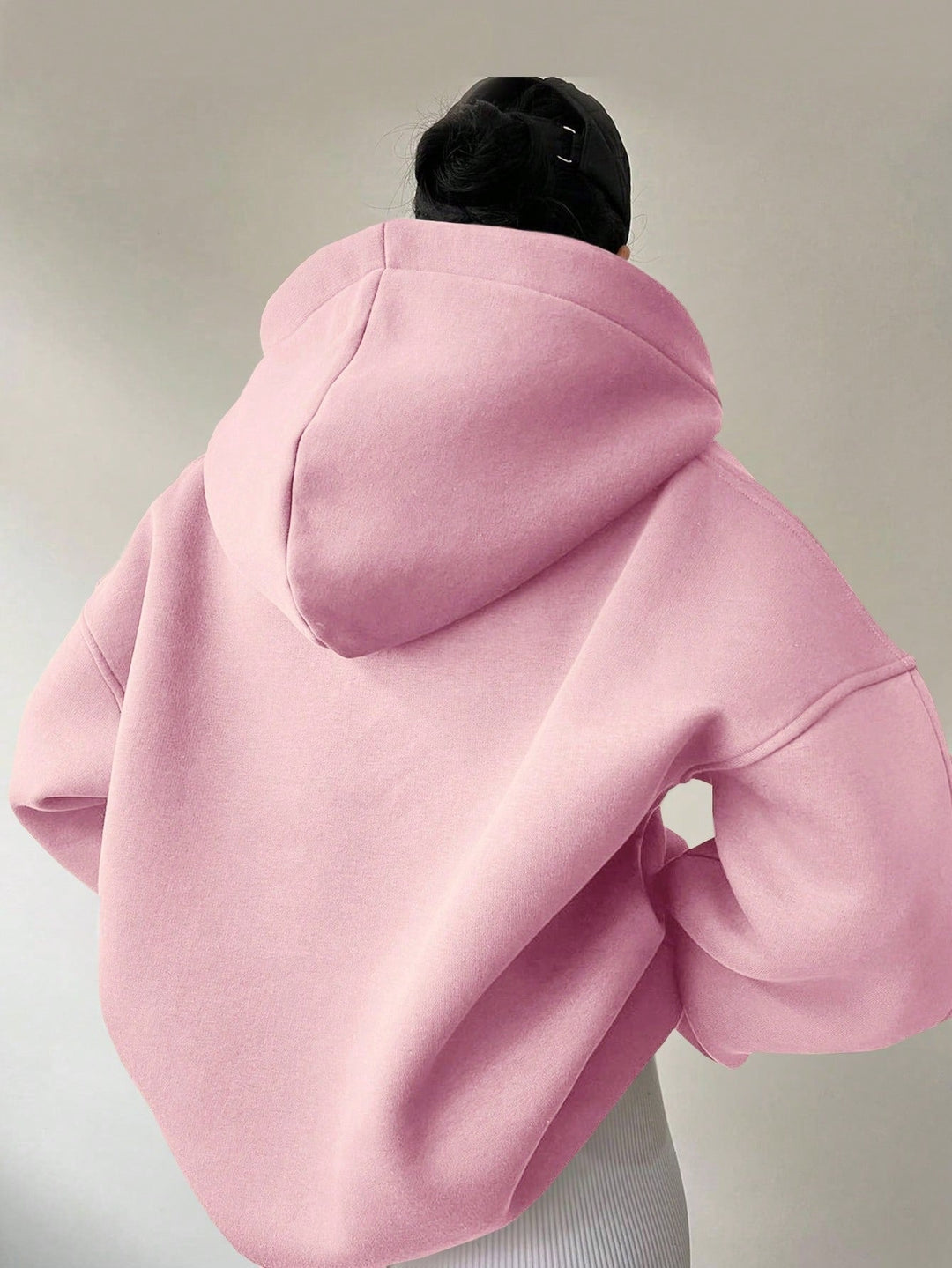 Women's Collared V-Neck Oversized Hoodie