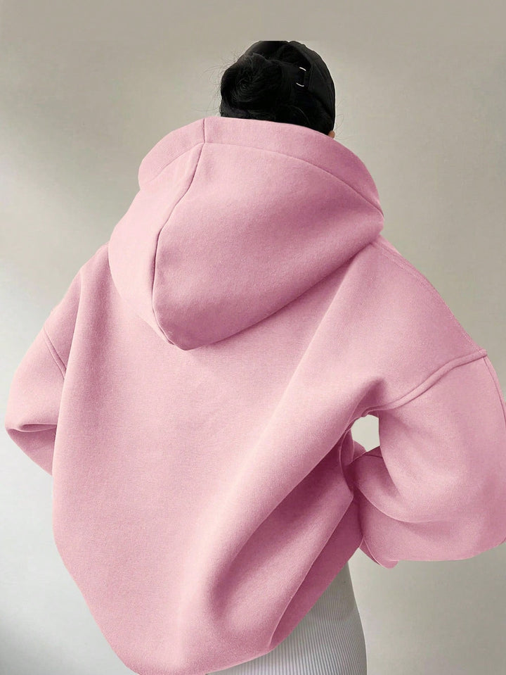 Women's Collared V-Neck Oversized Hoodie