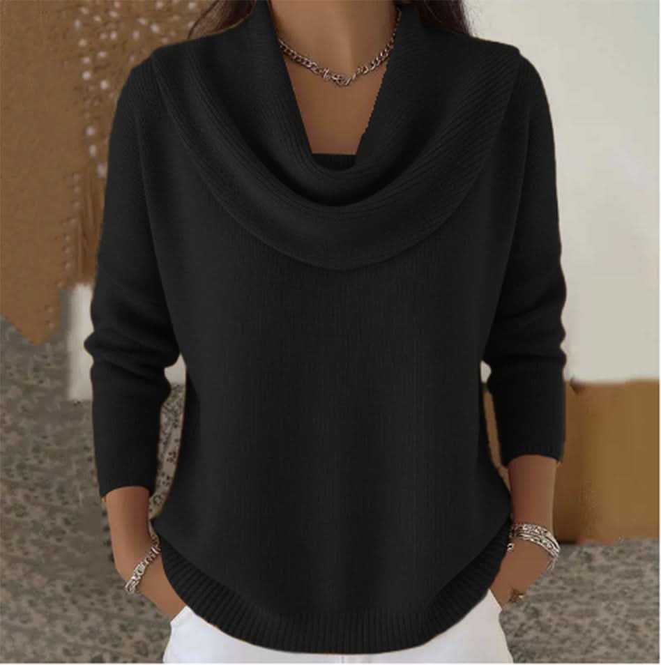 Women's Cowl Neck Relaxed Knit Sweater