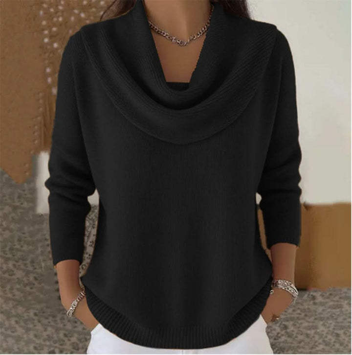 Women's Cowl Neck Relaxed Knit Sweater