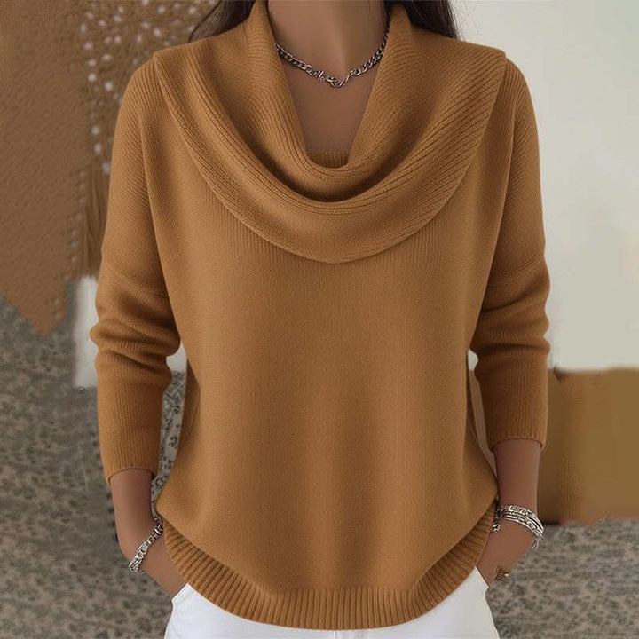 Women's Cowl Neck Relaxed Knit Sweater