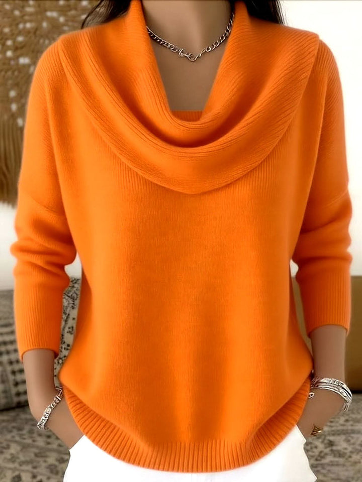 Women's Cowl Neck Relaxed Knit Sweater