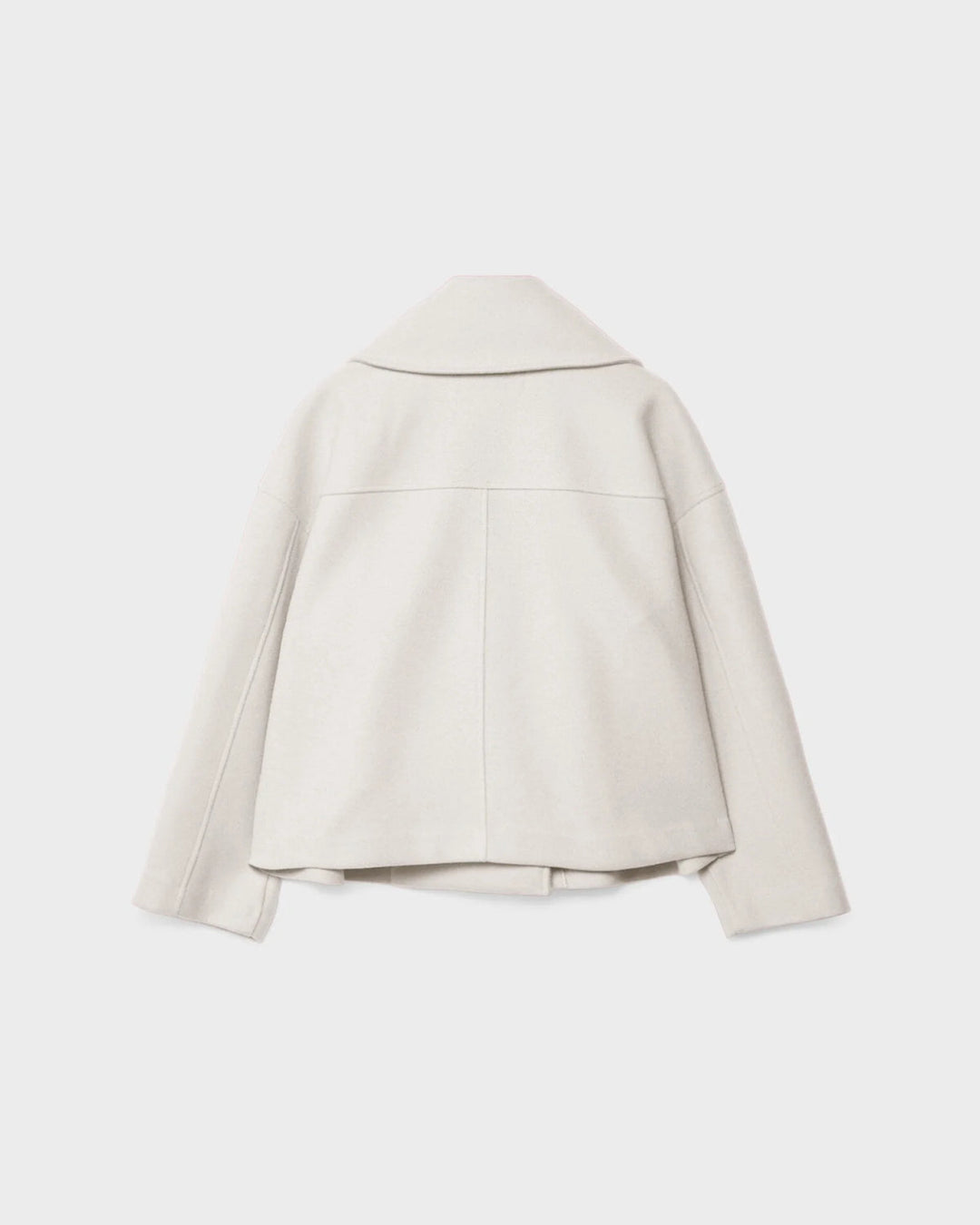 Women's Double-Breasted Cropped Wool Blend Coat