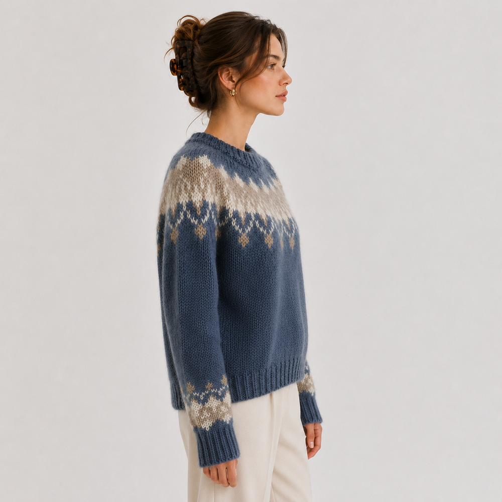 Women's Fair Isle Crewneck Knit Sweater