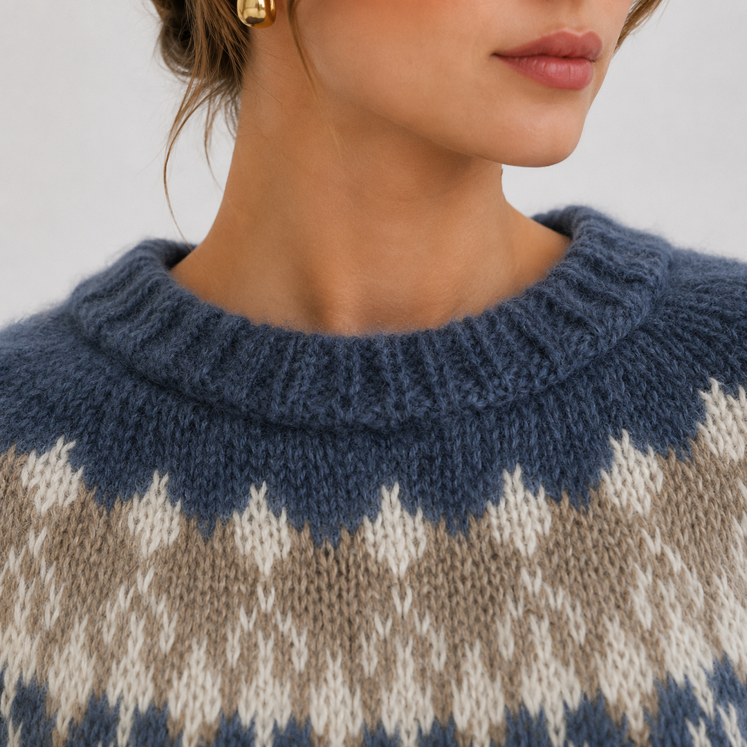 Women's Fair Isle Crewneck Knit Sweater