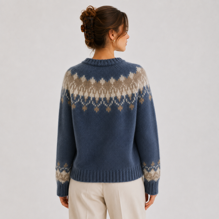 Women's Fair Isle Crewneck Knit Sweater
