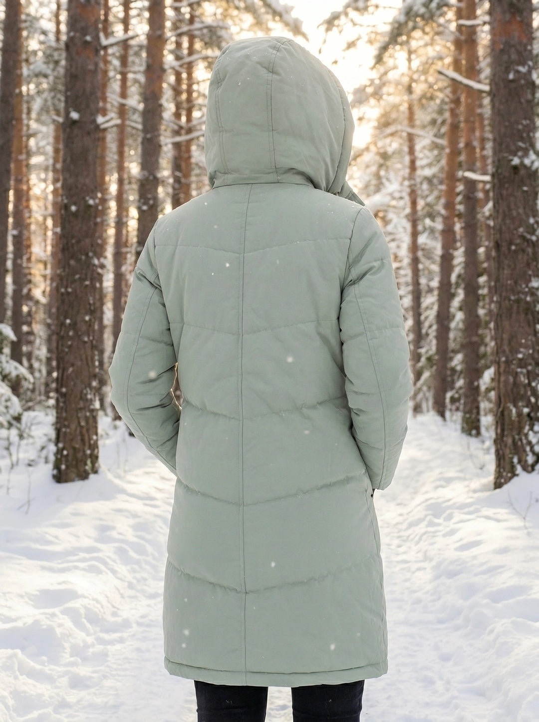 Women's Faux Fur Hooded Quilted Puffer Coat