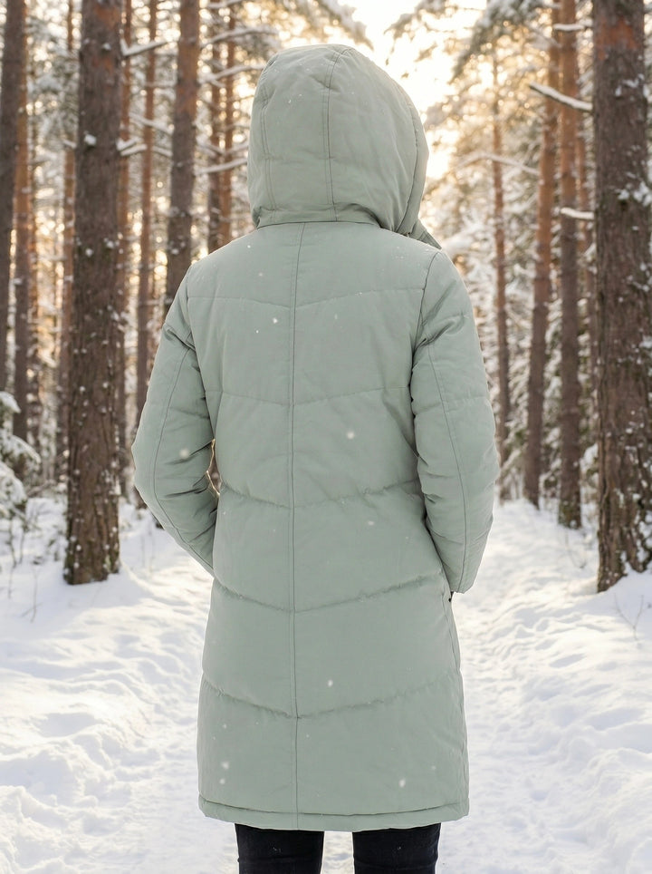 Women's Faux Fur Hooded Quilted Puffer Coat
