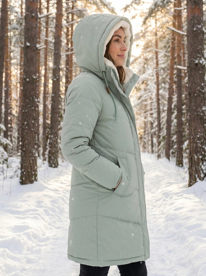 Women's Faux Fur Hooded Quilted Puffer Coat