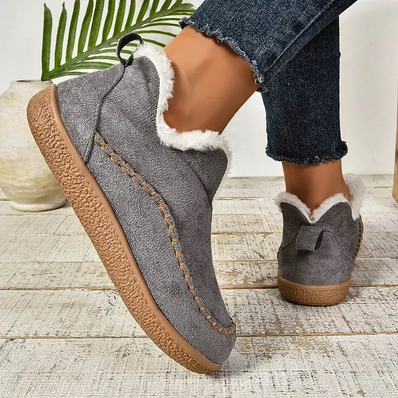 Women's Faux Fur Lined Slip-On Ankle Boots