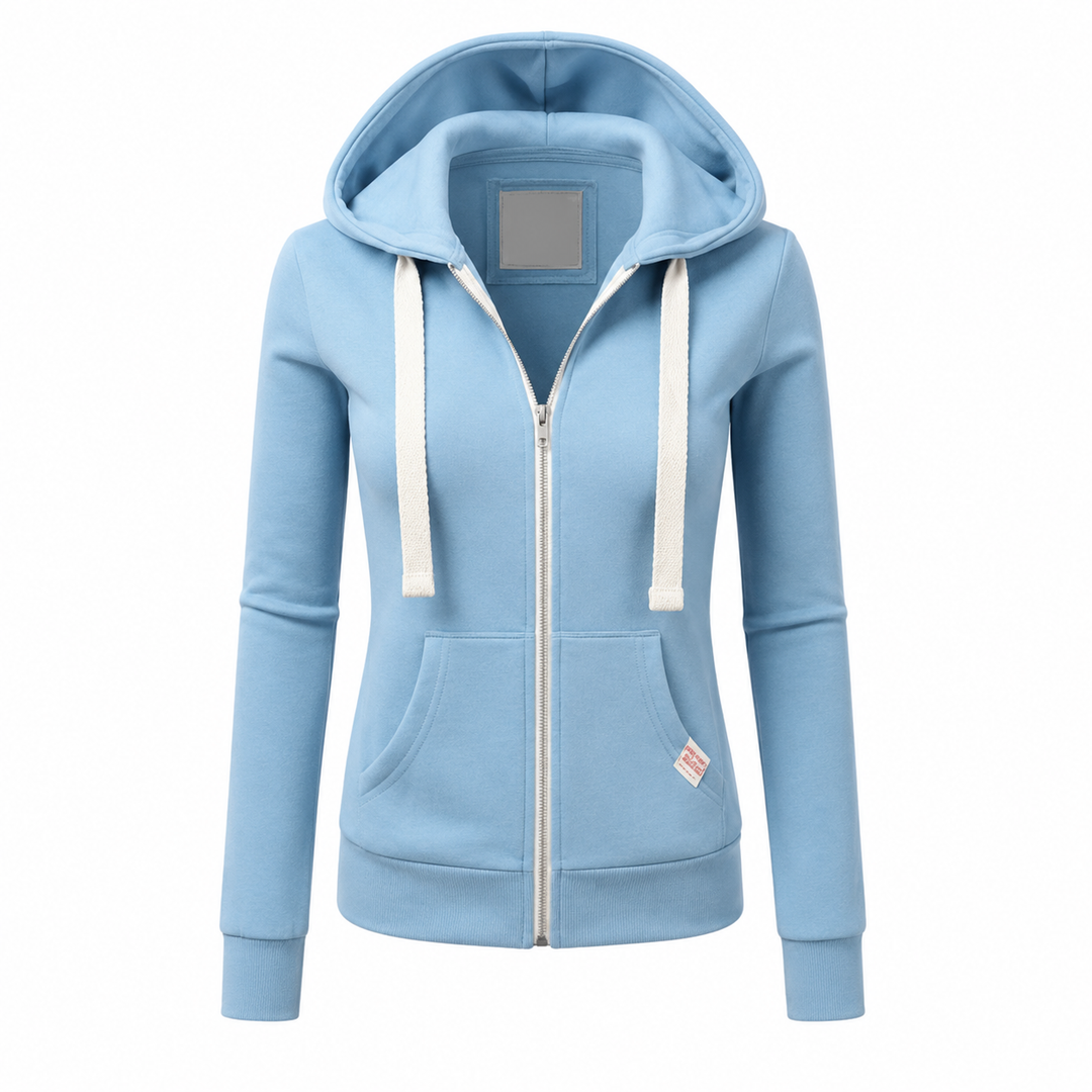 Women's Fitted Hooded Full Zip Sweatshirt