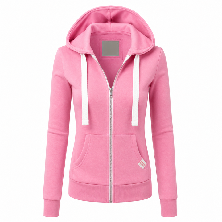 Women's Fitted Hooded Full Zip Sweatshirt