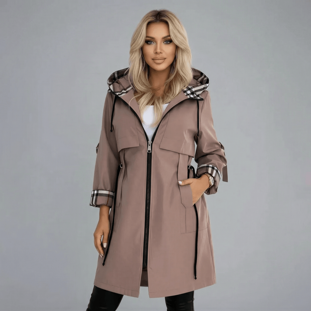 Women's Hooded Zip-Up Longline Parka