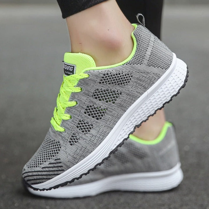 Women's Knit Mesh Lace-Up Walking Sneakers