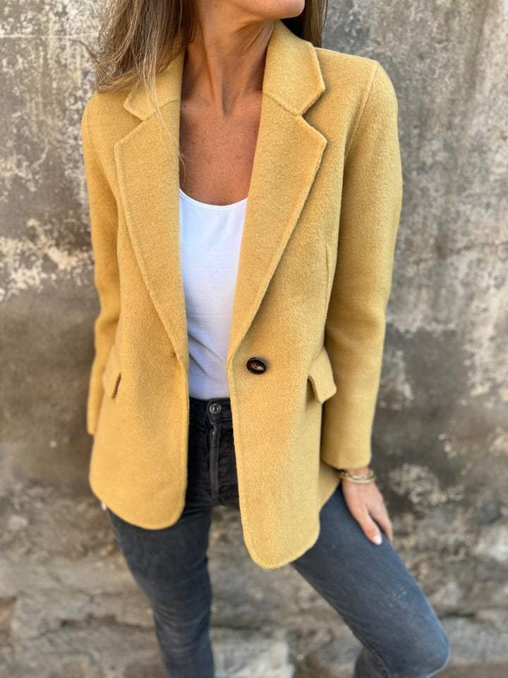 Women's Notched Lapel One Button Blazer