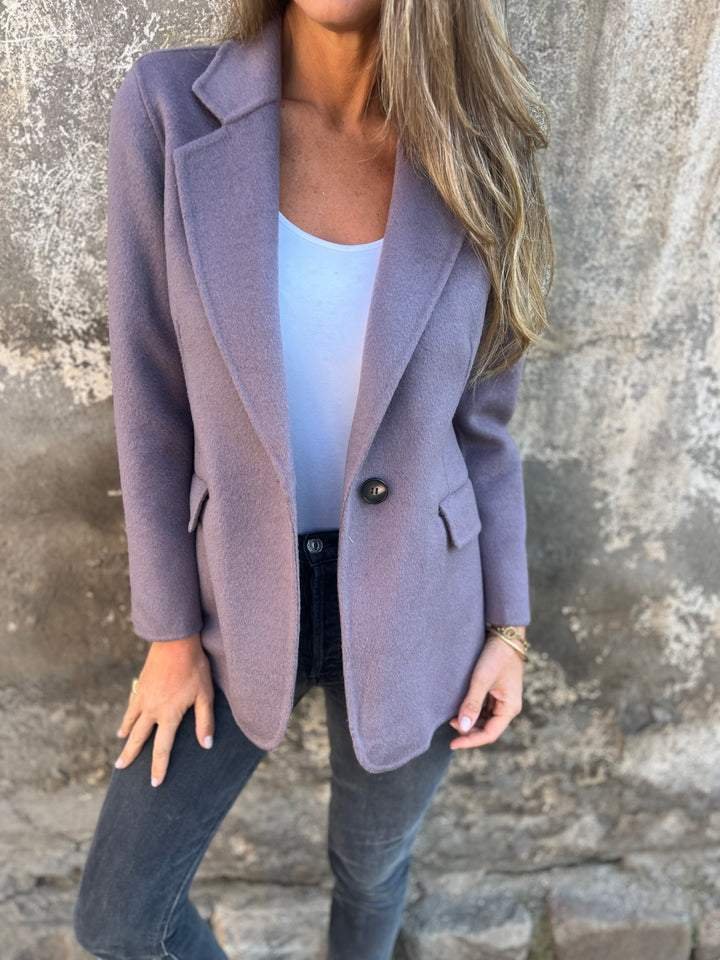 Women's Notched Lapel One Button Blazer