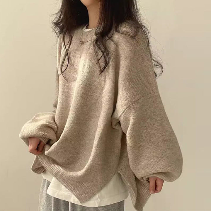 Women's Oversized Crew Neck Knit Sweater