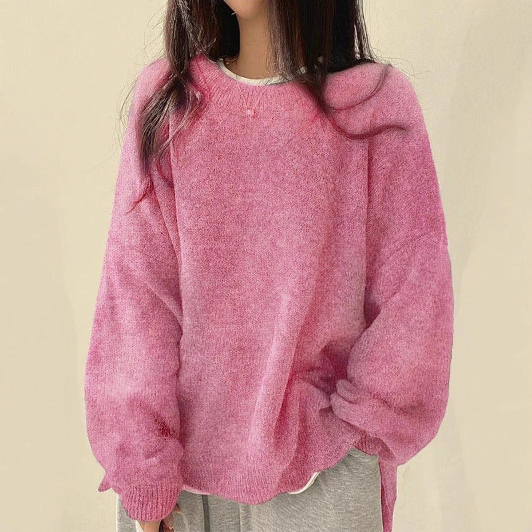 Women's Oversized Crew Neck Knit Sweater
