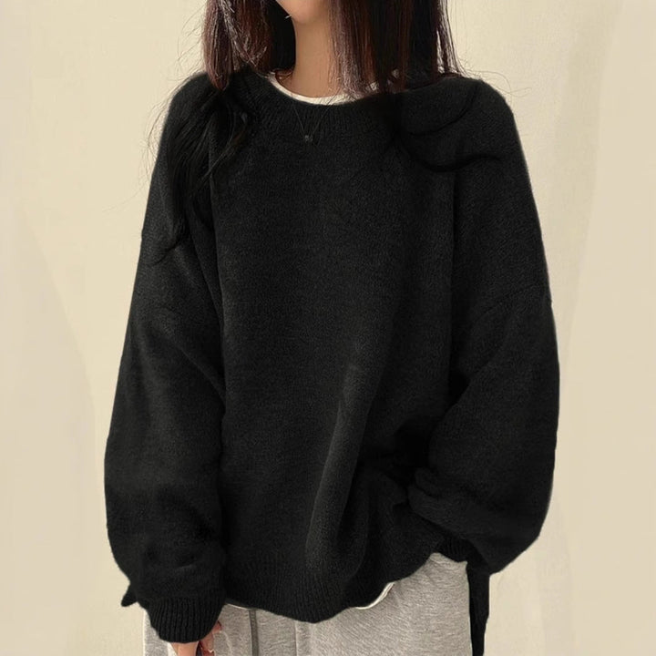 Women's Oversized Crew Neck Knit Sweater