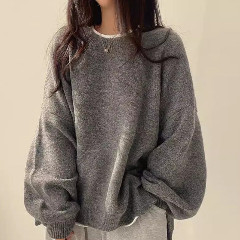 Women's Oversized Crew Neck Knit Sweater