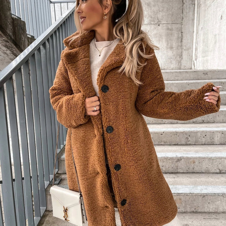 Women's Oversized Teddy Longline Coat