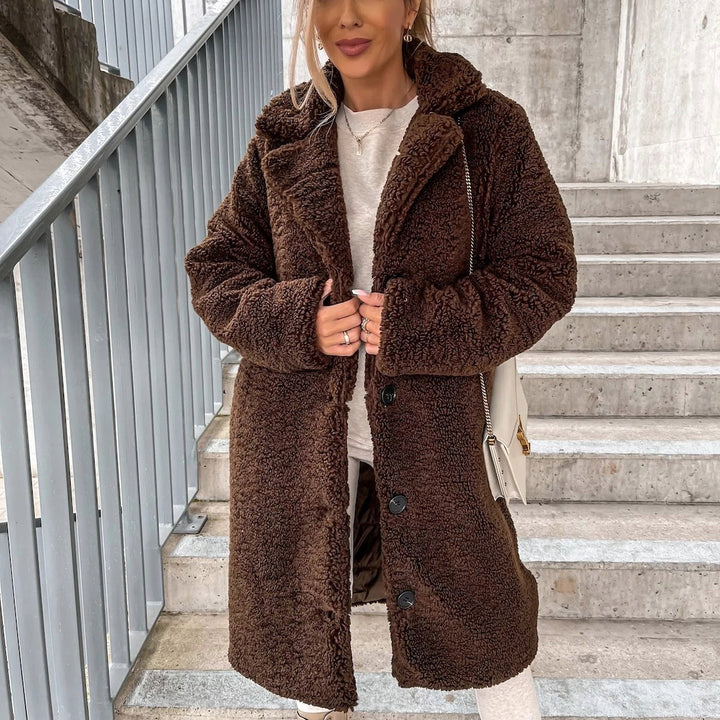 Women's Oversized Teddy Longline Coat