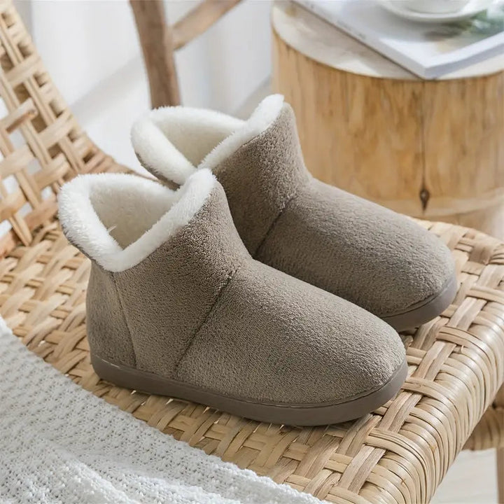 Women's Plush Fleece-Lined Bootie Slippers