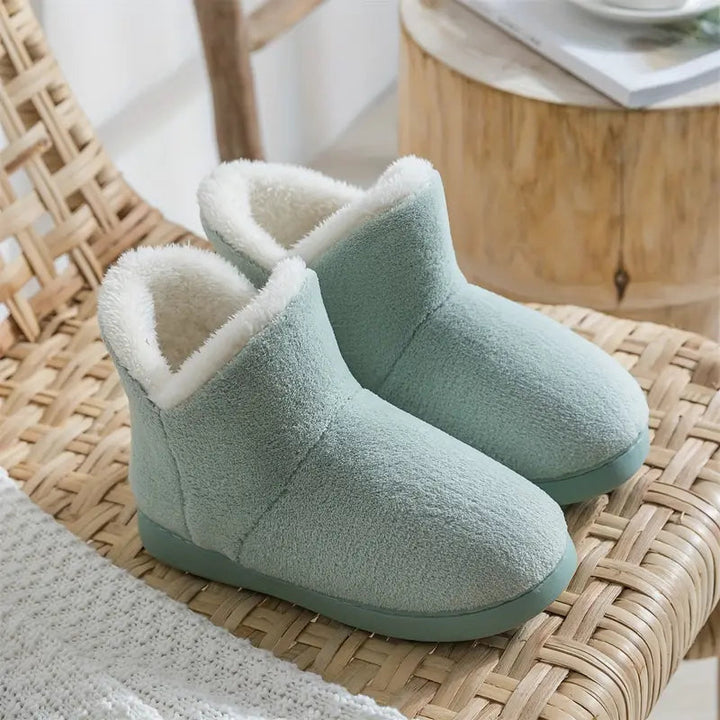 Women's Plush Fleece-Lined Bootie Slippers