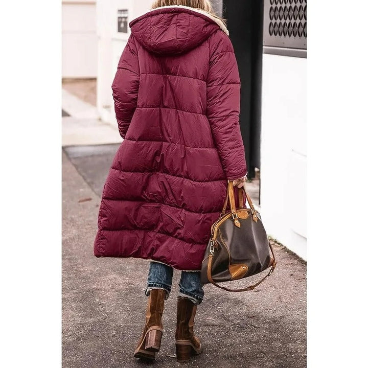 Women's Quilted Sherpa Lined Longline Coat