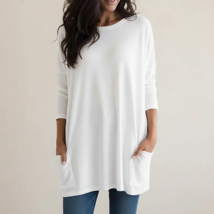 Women's Relaxed Longline Knit Tunic Sweater
