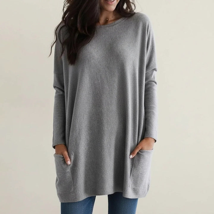 Women's Relaxed Longline Knit Tunic Sweater