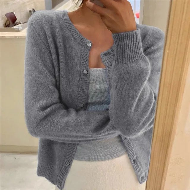 Women's Soft Knit Button-Front Cardigan