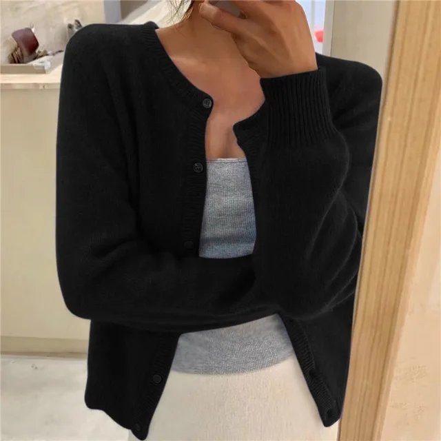 Women's Soft Knit Button-Front Cardigan