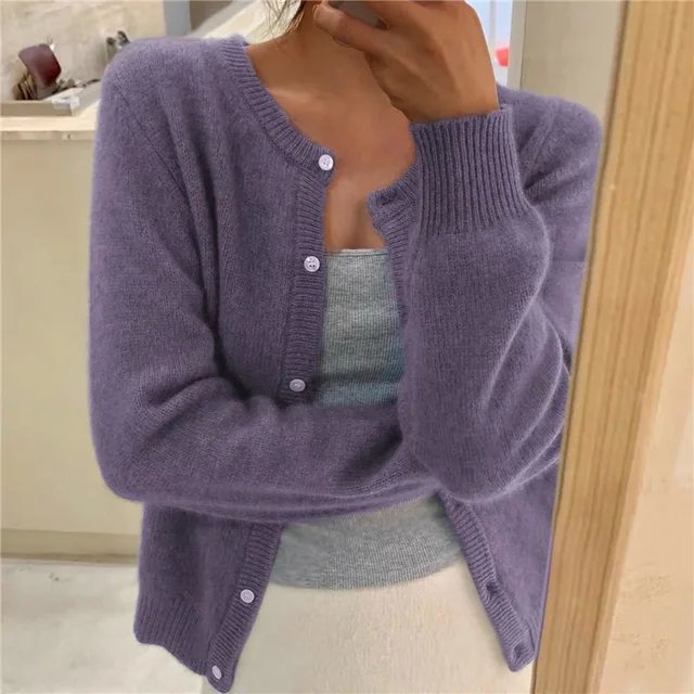 Women's Soft Knit Button-Front Cardigan