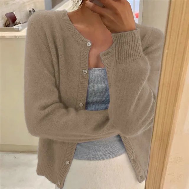 Women's Soft Knit Button-Front Cardigan