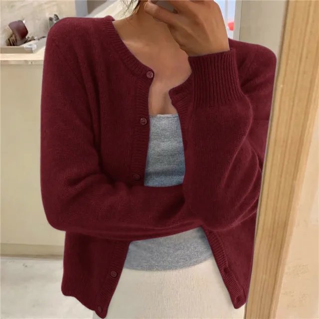 Women's Soft Knit Button-Front Cardigan