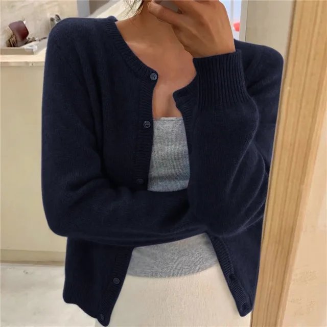 Women's Soft Knit Button-Front Cardigan
